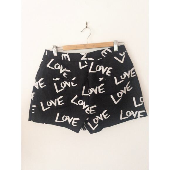 Rachel Rachel Roy LOVE Graphic Print Women's Black Skort Size 12 - Picture 2 of 6